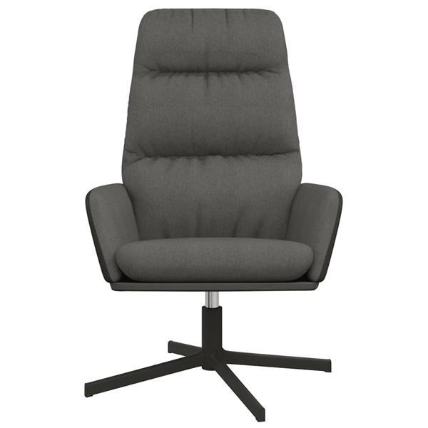 Grote foto vidaxl chaise de relaxation gris fonc tissu huis en inrichting stoelen