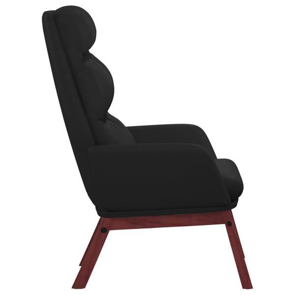 Grote foto vidaxl chaise de relaxation noir cuir v ritable huis en inrichting stoelen