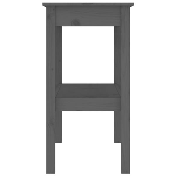 Grote foto vidaxl table console gris 110x40x75 cm bois de pin solide huis en inrichting eettafels