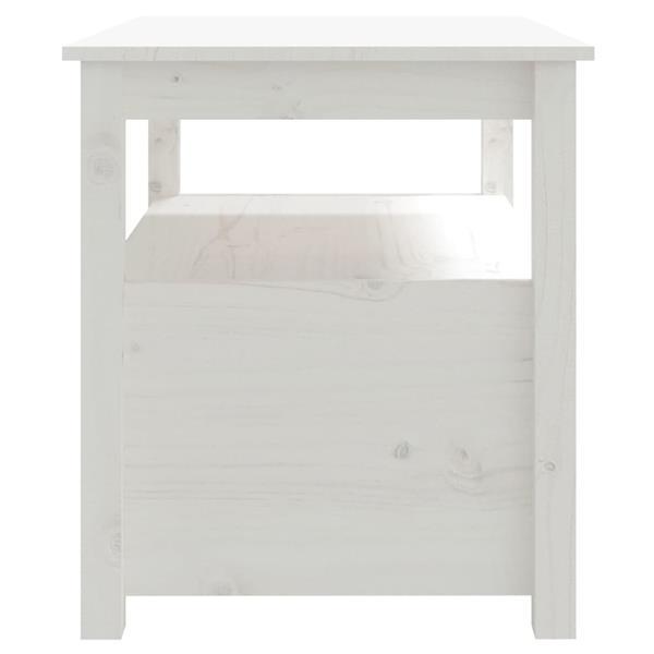 Grote foto vidaxl table basse blanc 71x49x55 cm bois massif de pin huis en inrichting eettafels