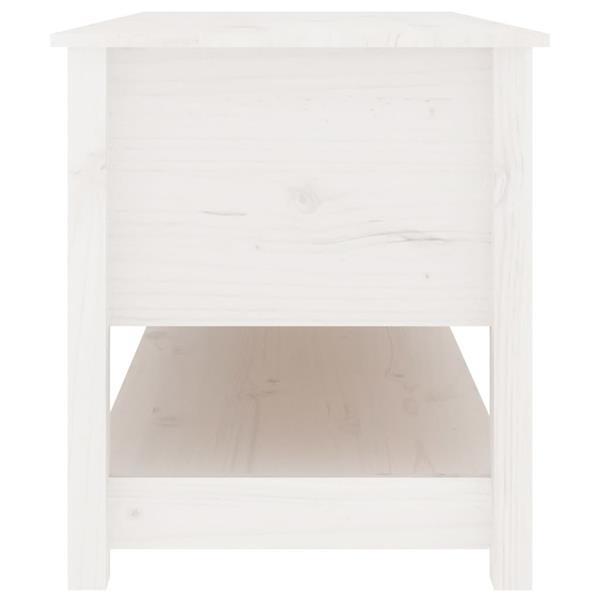Grote foto vidaxl table basse blanc 102x49x55 cm bois massif de pin huis en inrichting eettafels