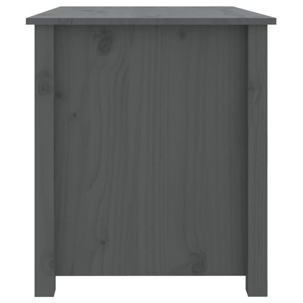 Grote foto vidaxl table basse gris 71x49x55 cm bois massif de pin huis en inrichting eettafels