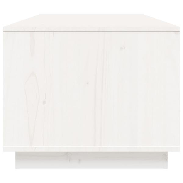 Grote foto vidaxl table basse blanc 100x50x41 cm bois massif de pin huis en inrichting eettafels