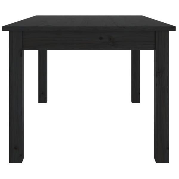 Grote foto vidaxl table basse noir 80x50x40 cm bois massif de pin huis en inrichting eettafels