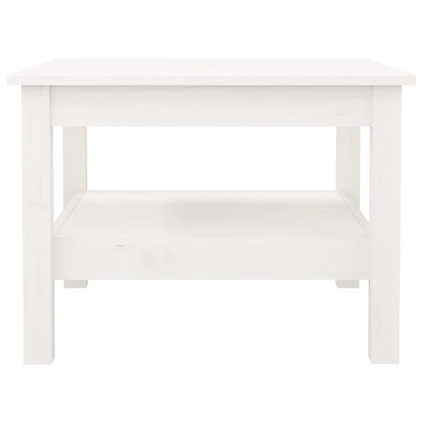 Grote foto vidaxl table basse blanc 55x55x40 cm bois massif de pin huis en inrichting eettafels