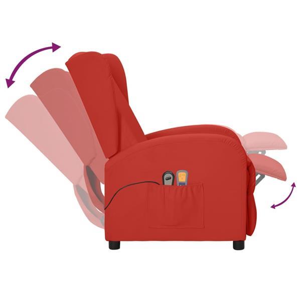 Grote foto vidaxl fauteuil de massage lectrique oreilles bordeaux si huis en inrichting stoelen