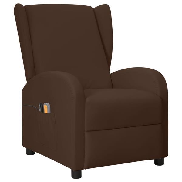 Grote foto vidaxl fauteuil de massage lectrique oreilles marron simi huis en inrichting stoelen