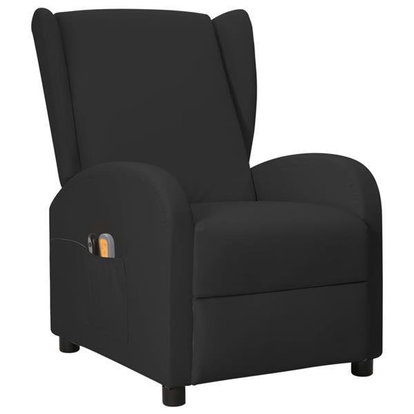 Grote foto vidaxl fauteuil de massage lectrique oreilles noir simili huis en inrichting stoelen