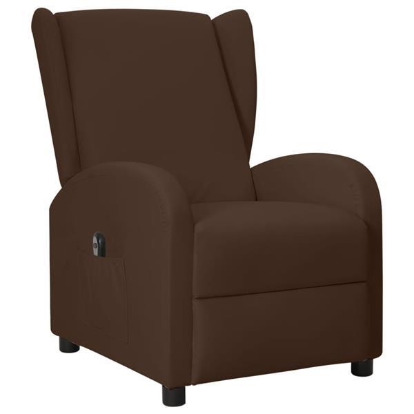 Grote foto vidaxl fauteuil inclinable lectrique oreilles marron simi huis en inrichting stoelen