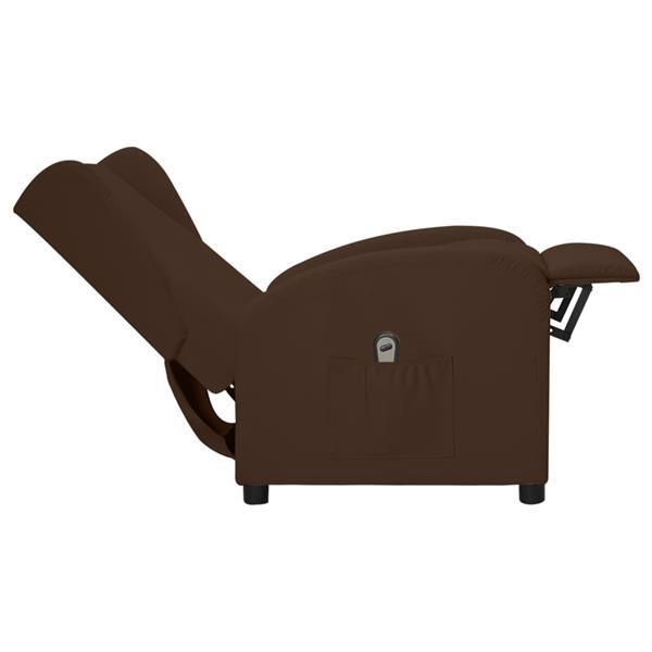 Grote foto vidaxl fauteuil inclinable lectrique oreilles marron simi huis en inrichting stoelen