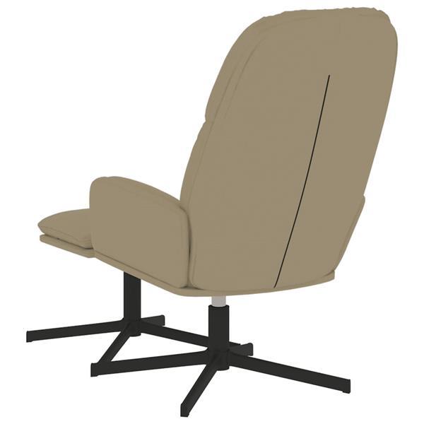 Grote foto vidaxl chaise de relaxation avec tabouret cappuccino similic huis en inrichting stoelen
