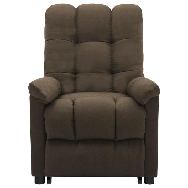 Grote foto vidaxl fauteuil inclinable marron tissu huis en inrichting stoelen