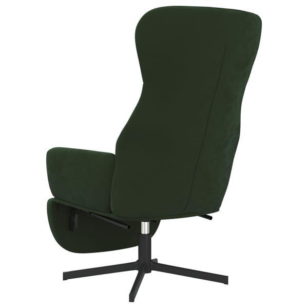 Grote foto vidaxl chaise de relaxation avec repose pied vert fonc velo huis en inrichting stoelen