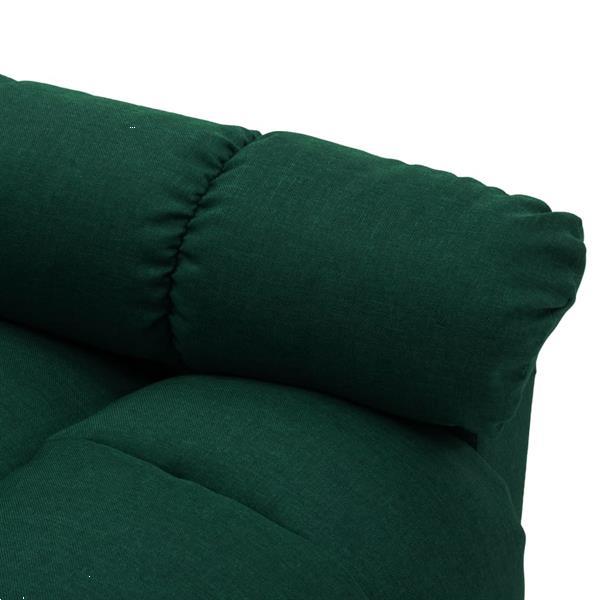 Grote foto vidaxl fauteuil inclinable de massage vert fonc tissu huis en inrichting stoelen
