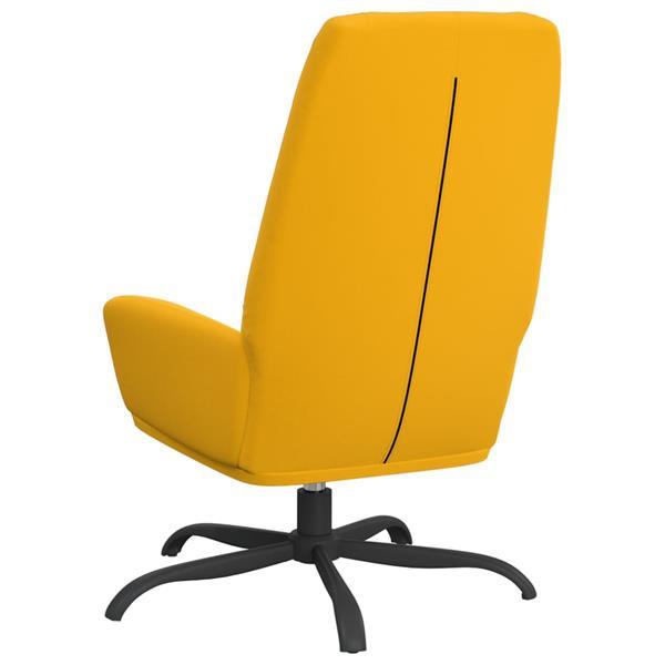 Grote foto vidaxl chaise de relaxation jaune moutarde velours huis en inrichting stoelen