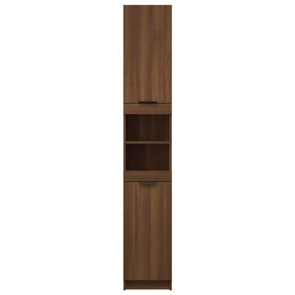 Grote foto vidaxl armoire de bain ch ne marron 32x34x188 5 cm bois d in huis en inrichting overige