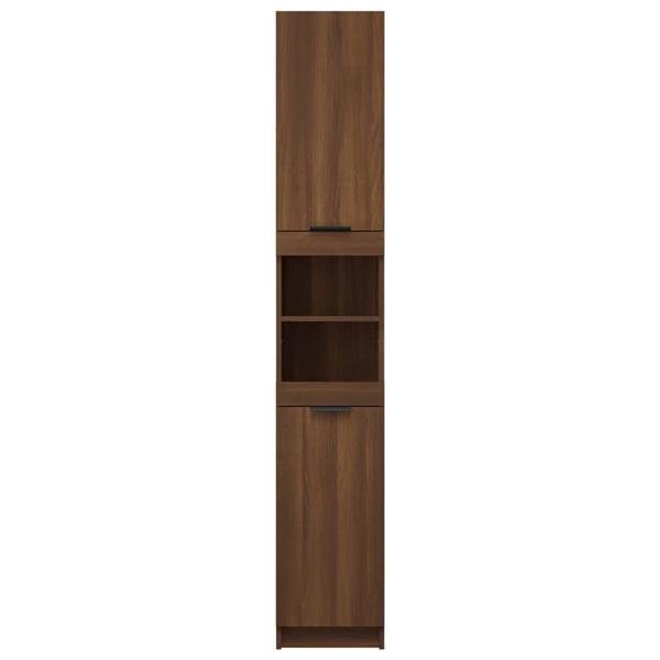 Grote foto vidaxl armoire de bain ch ne marron 32x34x188 5 cm bois d in huis en inrichting overige