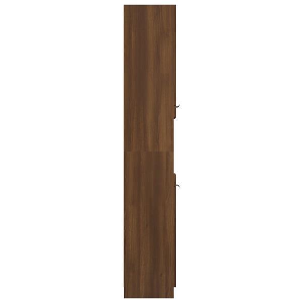 Grote foto vidaxl armoire de bain ch ne marron 32x34x188 5 cm bois d in huis en inrichting overige