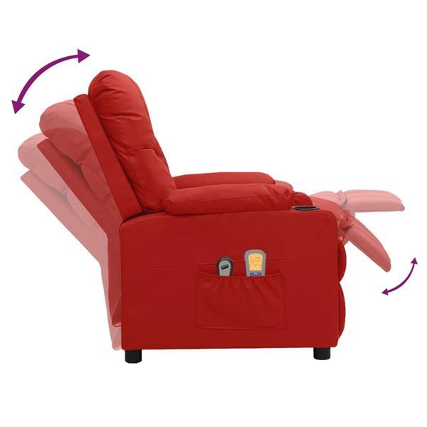 Grote foto vidaxl fauteuil inclinable lectrique de massage bordeaux si huis en inrichting stoelen