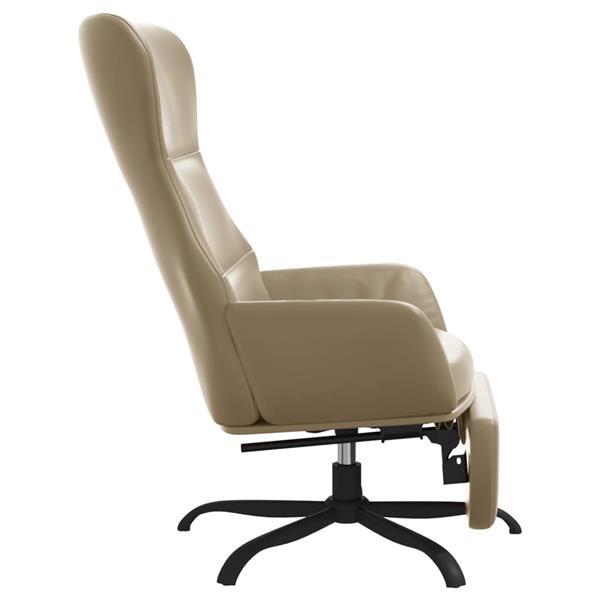 Grote foto vidaxl chaise de relaxation avec repose pied cappuccino simi huis en inrichting stoelen
