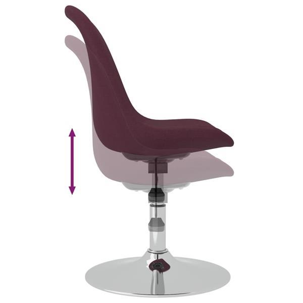 Grote foto vidaxl chaises pivotantes de salle manger 2 pcs violet tis huis en inrichting stoelen