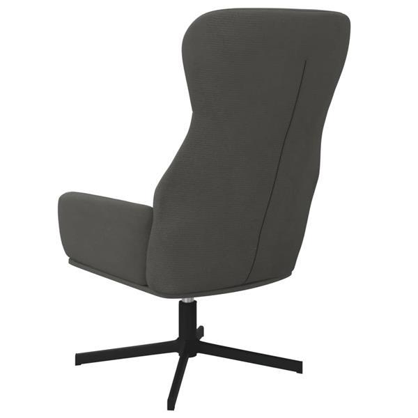 Grote foto vidaxl chaise de relaxation avec tabouret gris fonc velours huis en inrichting stoelen