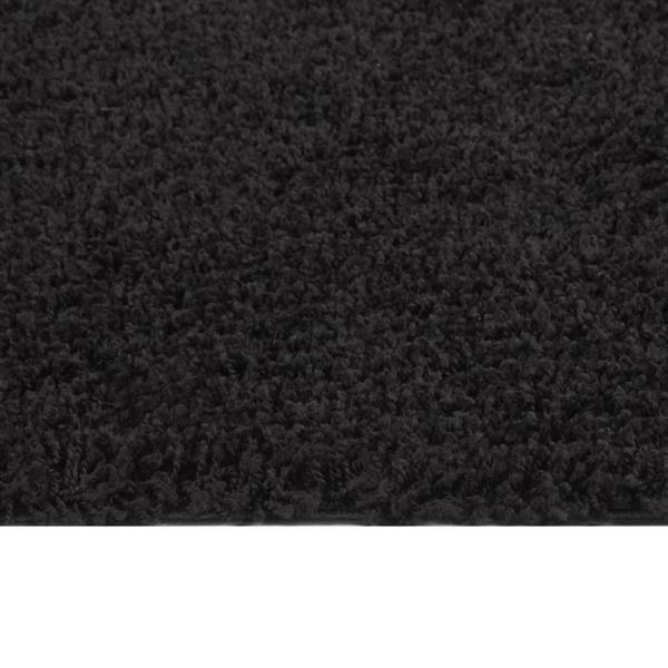 Grote foto vidaxl tapis shaggy poils longs noir 80x150 cm huis en inrichting vloerbedekking en kleden