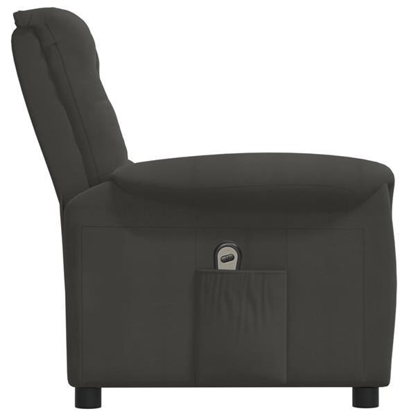 Grote foto vidaxl fauteuil inclinable lectrique gris fonc tissu micro huis en inrichting stoelen