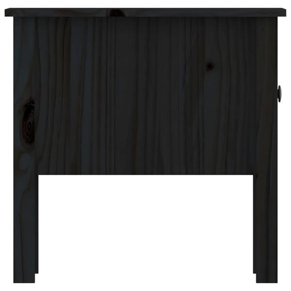 Grote foto vidaxl tables d appoint 2 pcs noir 50x50x49 cm bois massif d huis en inrichting eettafels