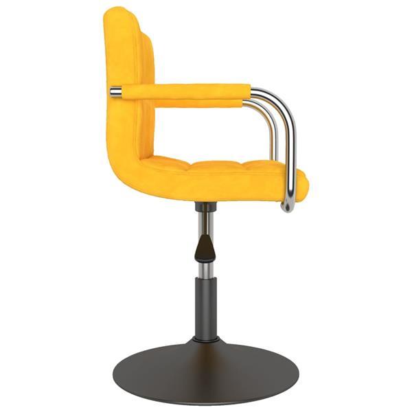 Grote foto vidaxl chaises pivotantes d ner 4 pcs jaune moutarde velou huis en inrichting stoelen