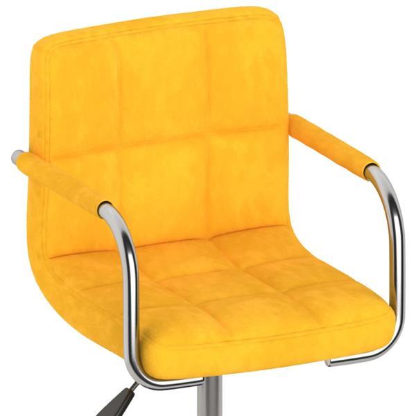 Grote foto vidaxl chaises pivotantes d ner 4 pcs jaune moutarde velou huis en inrichting stoelen