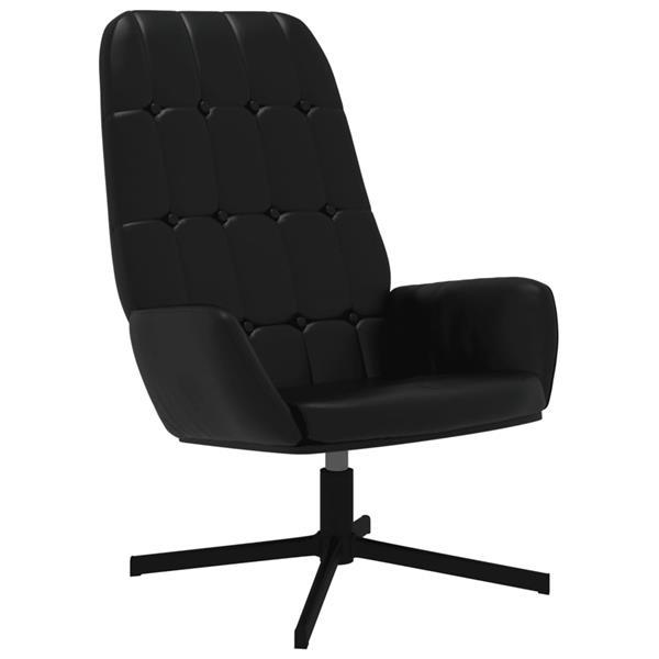 Grote foto vidaxl chaise de relaxation noir brillant similicuir huis en inrichting stoelen