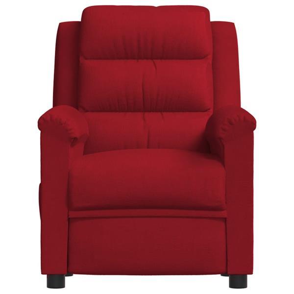 Grote foto vidaxl fauteuil lectrique de massage rouge bordeaux velours huis en inrichting stoelen