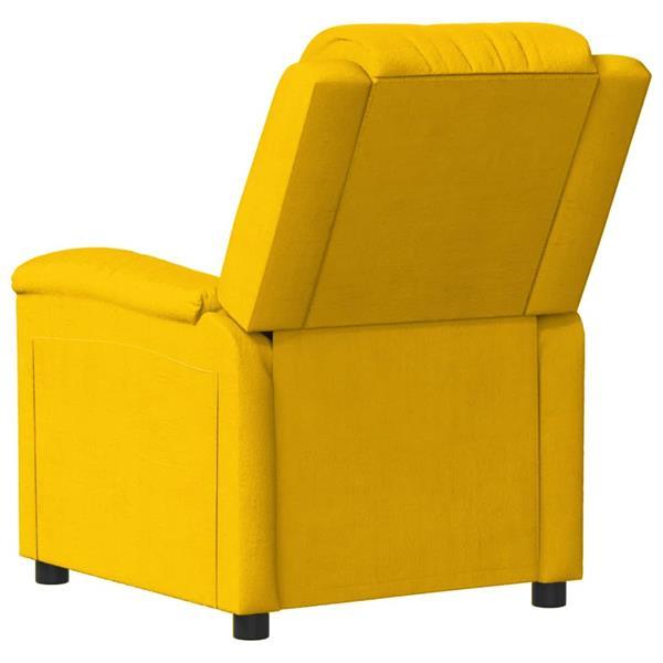 Grote foto vidaxl fauteuil lectrique de massage jaune velours huis en inrichting stoelen