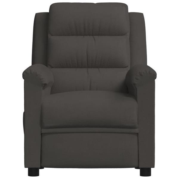 Grote foto vidaxl fauteuil lectrique de massage gris fonc velours huis en inrichting stoelen