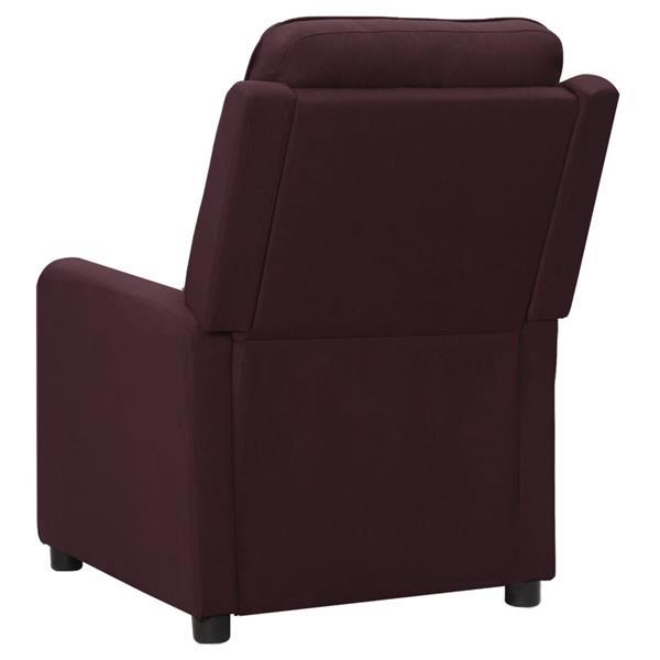 Grote foto vidaxl fauteuil inclinable lectrique violet tissu huis en inrichting stoelen