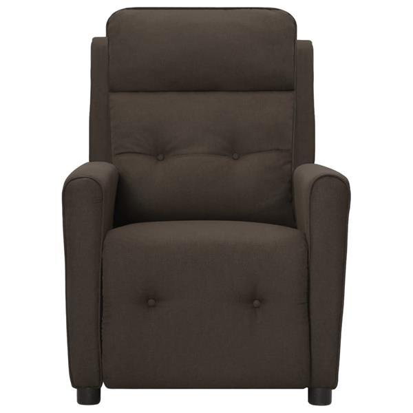 Grote foto vidaxl fauteuil inclinable lectrique marron fonc tissu huis en inrichting stoelen