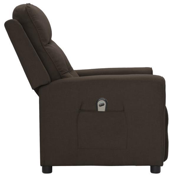 Grote foto vidaxl fauteuil inclinable lectrique marron fonc tissu huis en inrichting stoelen