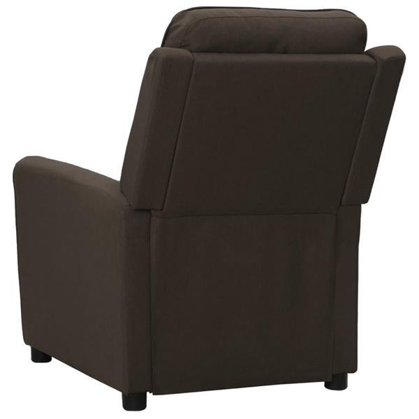 Grote foto vidaxl fauteuil inclinable lectrique marron fonc tissu huis en inrichting stoelen