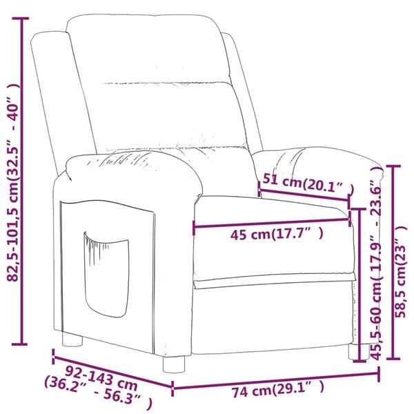 Grote foto vidaxl fauteuil inclinable lectrique marron velours huis en inrichting stoelen