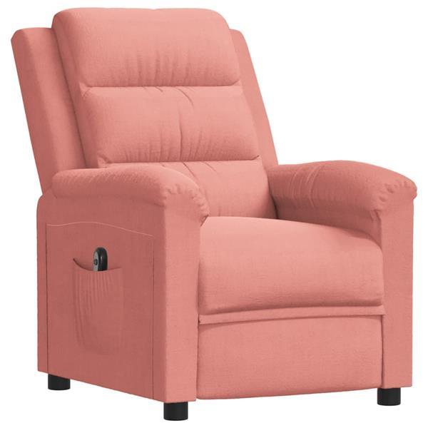 Grote foto vidaxl fauteuil inclinable lectrique rose velours huis en inrichting stoelen