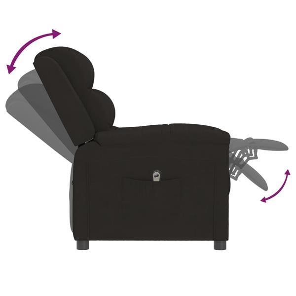 Grote foto vidaxl fauteuil inclinable lectrique noir velours huis en inrichting stoelen