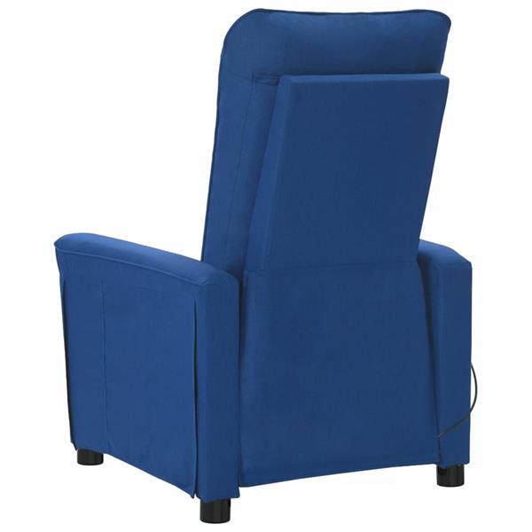 Grote foto vidaxl fauteuil lectrique de massage bleu tissu huis en inrichting stoelen