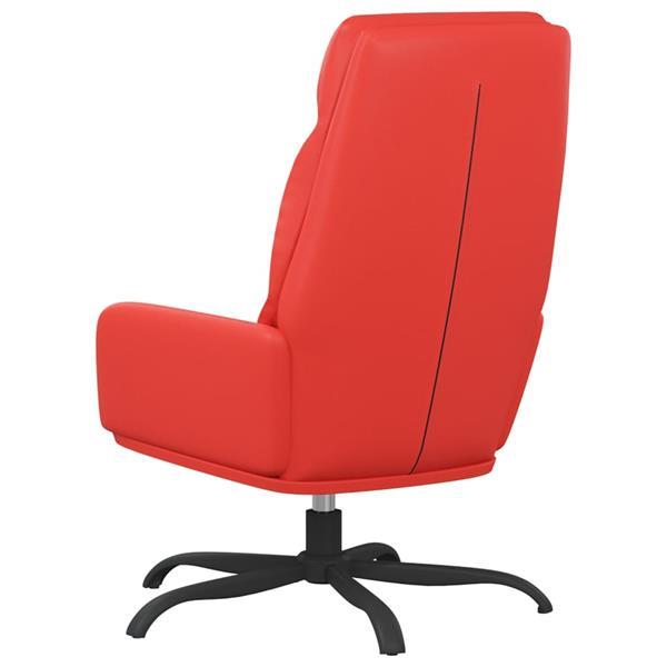 Grote foto vidaxl chaise de relaxation rouge similicuir huis en inrichting stoelen