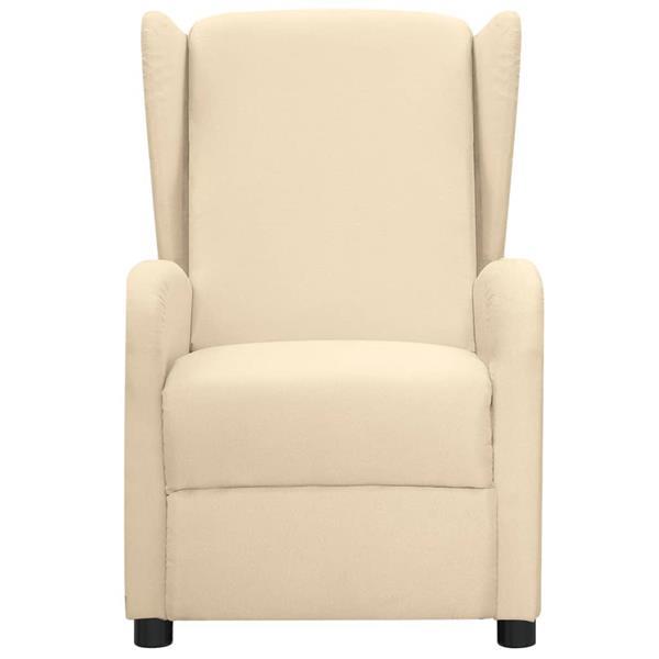 Grote foto vidaxl fauteuil inclinable lectrique cr me tissu huis en inrichting stoelen