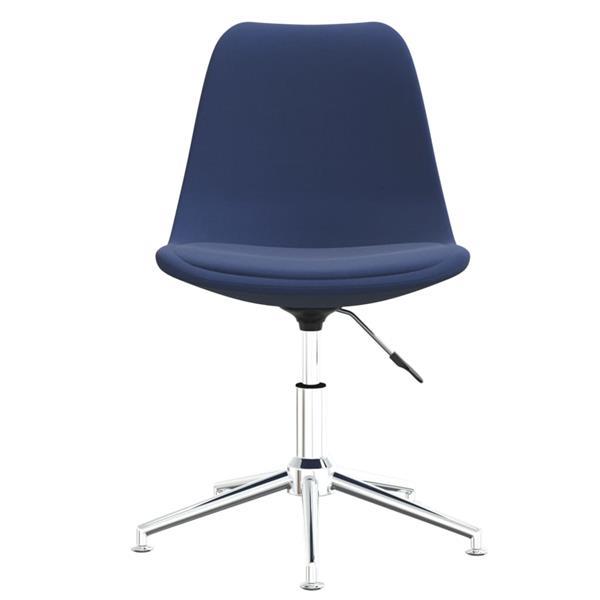 Grote foto vidaxl chaise de salle manger pivotante bleu tissu huis en inrichting stoelen