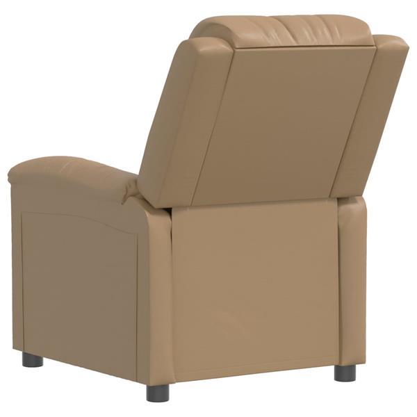 Grote foto vidaxl fauteuil lectrique de massage cappuccino similicuir huis en inrichting stoelen