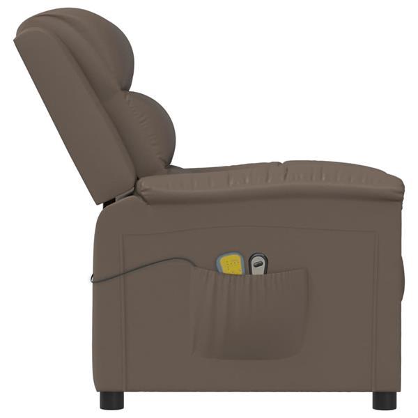 Grote foto vidaxl fauteuil lectrique de massage gris similicuir huis en inrichting stoelen