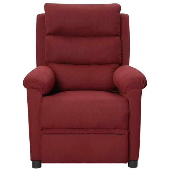 Grote foto vidaxl fauteuil inclinable lectrique rouge bordeaux tissu huis en inrichting stoelen