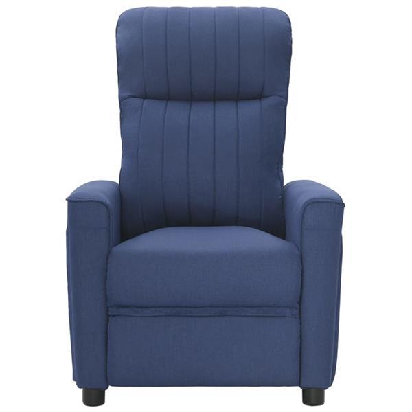 Grote foto vidaxl fauteuil inclinable lectrique bleu tissu huis en inrichting stoelen